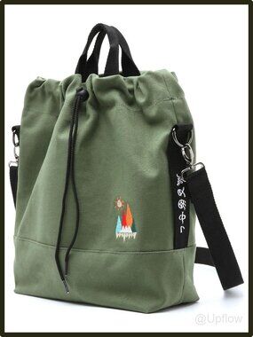 Togood Women's Canvas Crossbody Bag Tote Handbag Slouchy Hobo Embroidery Green